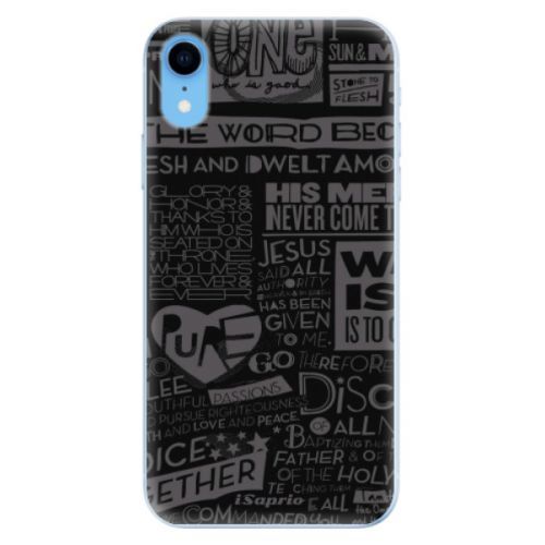 Odolné silikónové puzdro iSaprio - Text 01 - iPhone XR