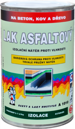 LAK ASFALTOVY A1010 - asfaltový lak - 1999 - čierna - 9 Kg
