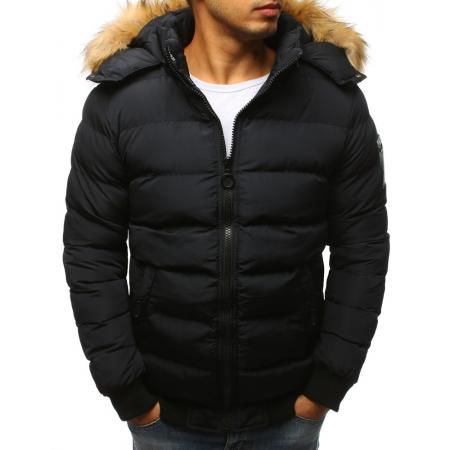 Pánska zimná bunda prešívaná čierna