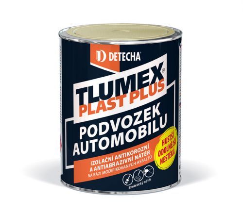DETECHA Tlumex plast plus - asfaltový, antikorózny, izolačný náter - cierny - 4 kg