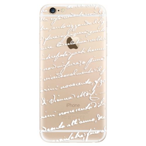 Odolné silikónové puzdro iSaprio - Handwriting 01 - white - iPhone 6/6S