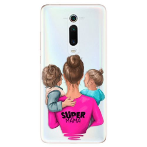 Odolné silikónové puzdro iSaprio - Super Mama - Boy and Girl - Xiaomi Mi 9T Pro