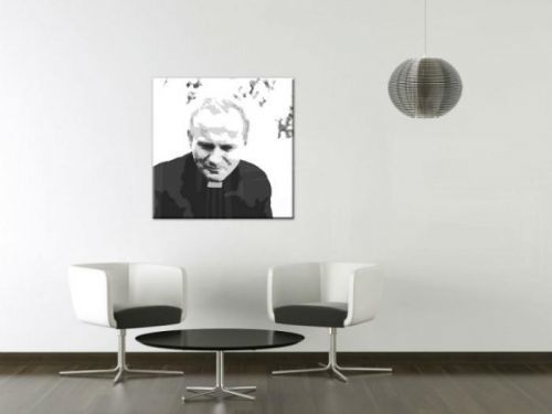 Ručne maľovaný POP Art obraz JÁN PAVOL II.  jp
