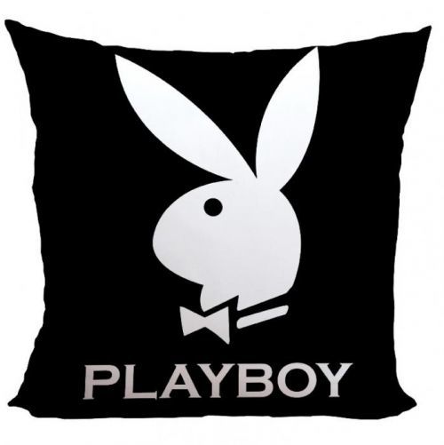 Vankúšik Playboy Black (Veľkosť: 40 x 40 cm)