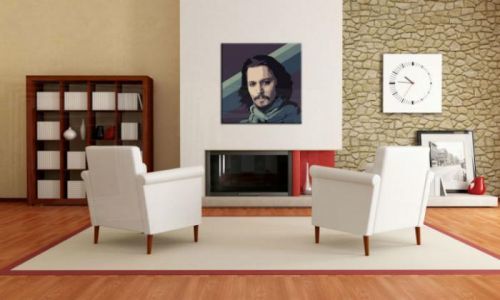 Ručne maľovaný POP Art obraz Johnny Depp jd