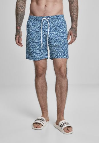 Urban Classics Floral Swim Shorts navy - S