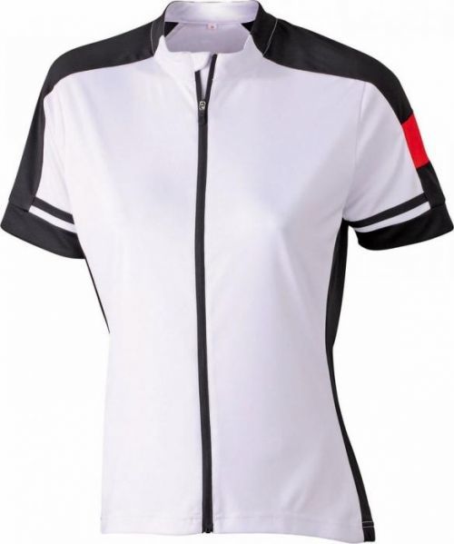 James & Nicholson Dámsky cyklistický dres JN453 - Bílá | L