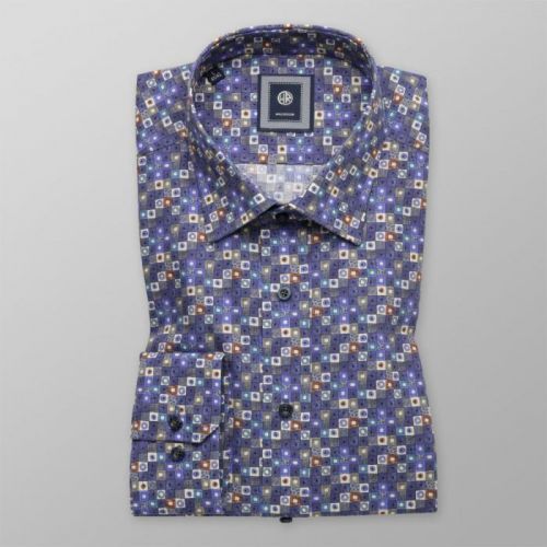 Košeľa Slim Fit farebný geometrický vzor (výška 176 - 182) 10464