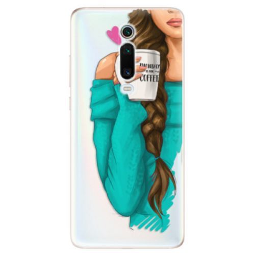 Odolné silikónové puzdro iSaprio - My Coffe and Brunette Girl - Xiaomi Mi 9T Pro