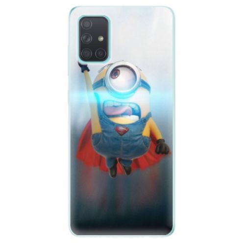 Odolné silikónové puzdro iSaprio - Mimons Superman 02 - Samsung Galaxy A71