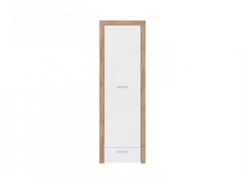 BLACK RED WHITE Balder REG1D1S policová skriňa dub riviera / biely lesk