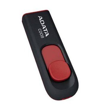 32 GB . USB kľúč . ADATA DashDrive™ Classic C008 USB 2.0, čierno-červený AC008-32G-RKD
