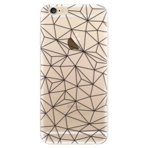 Odolné silikónové puzdro iSaprio - Abstract Triangles 03 - black - iPhone 6/6S