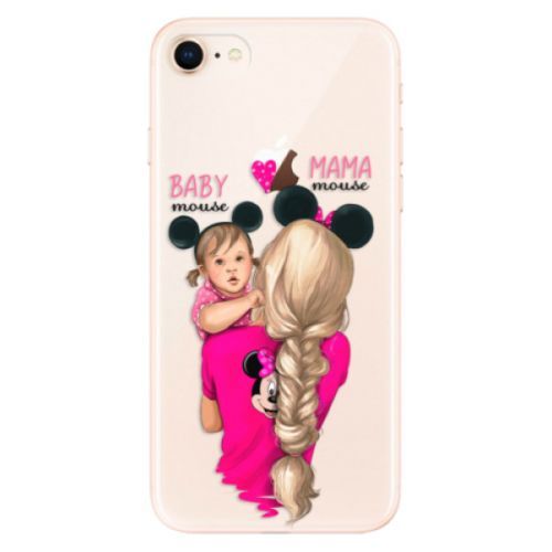 Odolné silikónové puzdro iSaprio - Mama Mouse Blond and Girl - iPhone 8