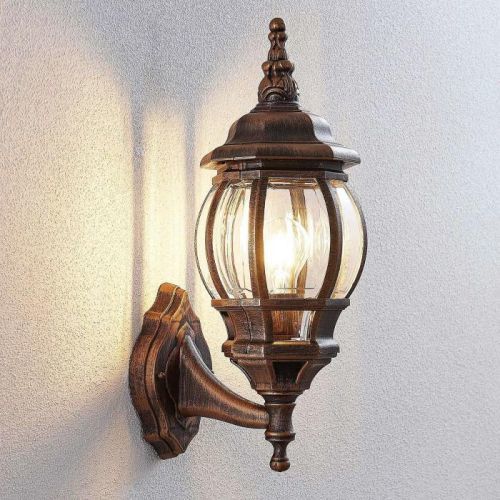 Vonkajšie nástenné svietidlo Nadesha zlaté brúsené