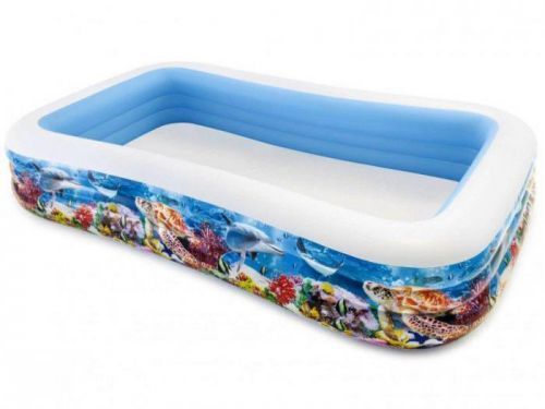 Nafukovací bazén INTEX Family obdĺžnik potlač 305 x 183 x 56 cm