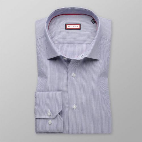 Pánska slim fit košeľa (výška 176-182) 8424 v modré farbe s úpravou easy care