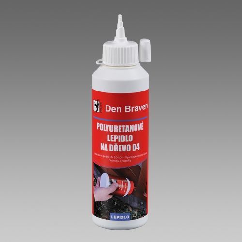 Den Braven Polyuretánové lepidlo na drevo D4 - hnedá - 500 ml