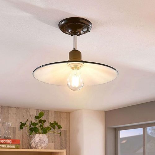 Čierne stropné svietidlo Phinea vzhľad vintage