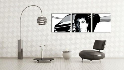 Ručne maľovaný POP Art obraz AL PACINO 3 dielny  al9