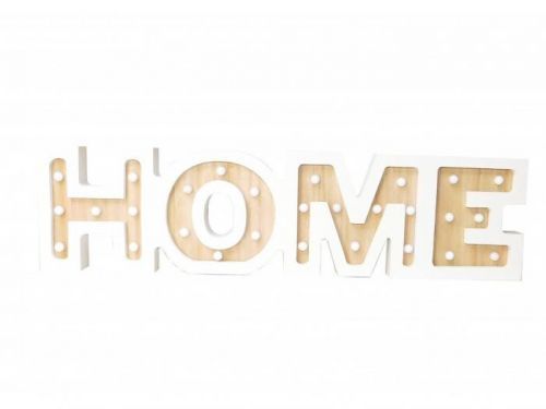 Nápis HOME s LED svetlom