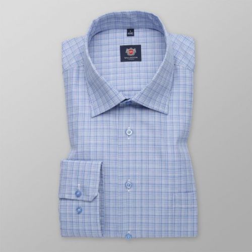 Pánska košeľa klasická s modro-bielym vzorom 11691