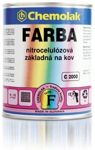 Chemolak C 2000 Základná nitrocelulózová farba - 0100 - biela - 0,75 L