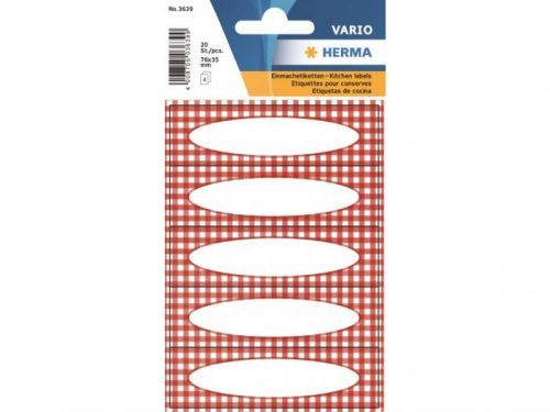 Etikety Vario červ.štvorčeky
