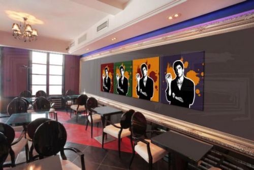Ručne maľovaný POP Art obraz Scarface - AL PACINO 4 dielny 200x50cm al37
