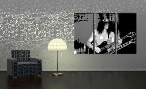 Ručne maľovaný POP Art obraz Slash 3 dielny  sl