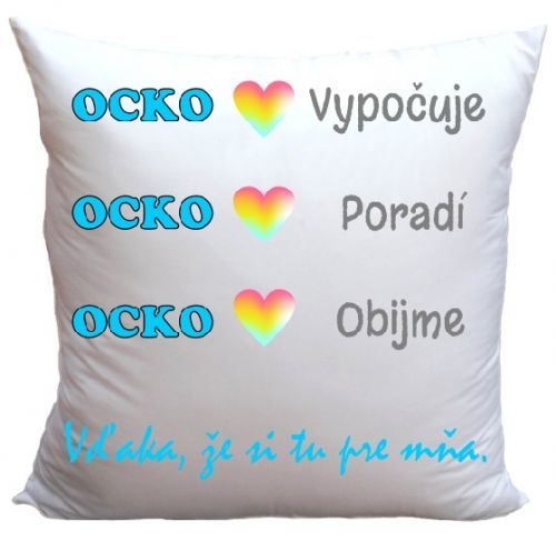 Vankúš Ocko poradí (Veľkosť: 40 x 40 cm)