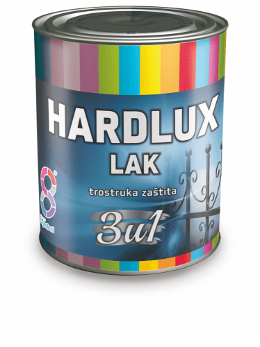 Chromos-Svjetlost Hardlux 3 v 1 - antikorózny náter na kov - hnedý - 0,75 L