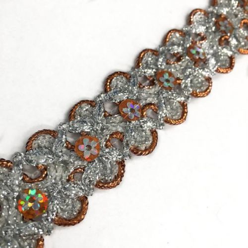 Stuha Sequin rust