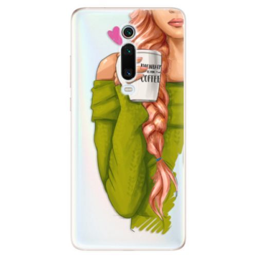 Odolné silikónové puzdro iSaprio - My Coffe and Redhead Girl - Xiaomi Mi 9T Pro