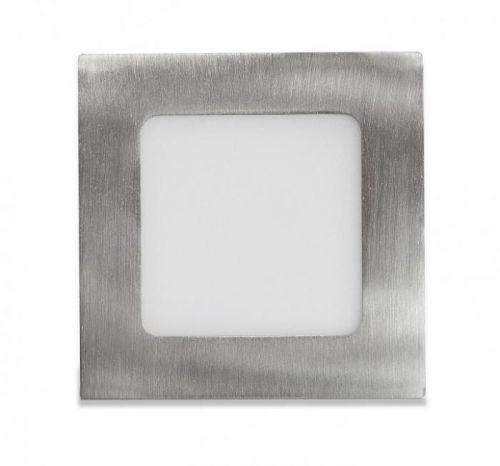 Ecolite Strieborný vstavaný LED panel hranatý 120 x 120mm 6W Farba svetla: Teplá biela LED-WSQ-6W/27/CHR