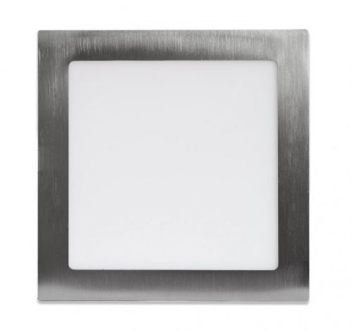 Ecolite Strieborný vstavaný LED panel hranatý 225 x 225mm 18W Farba svetla: Teplá biela LED-WSQ-18W/27/CHR