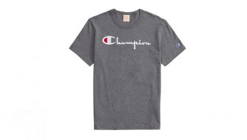 Champion Script Logo Crew Neck T-Shirt šedé 210972-F19-EM519