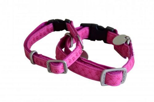 Obojok pre psov MAC LEATHER ružová Barva: ružová, Velikost: šírka 1cm, obvod 20-30cm