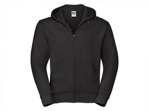 RUSSELL COLECTION Mikina - PÁNSKA s kapucňou na zips - ČIERNA XS