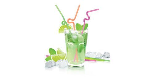 Slamky myDRINK, dlhé kolienko, 40 ks