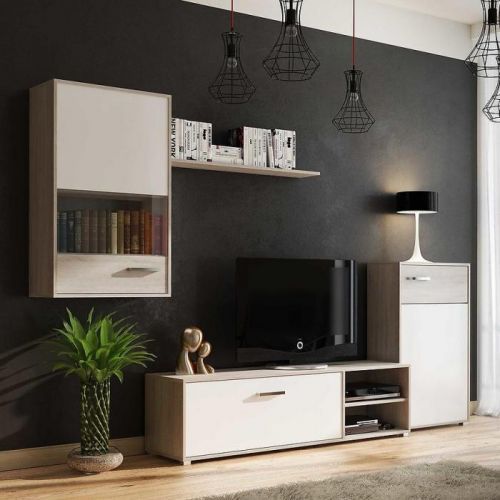 Obývacia stena Panama dub son/Bila