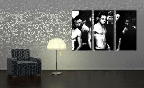 Ručne maľovaný POP Art obraz Fight Club 3 dielny  fc
