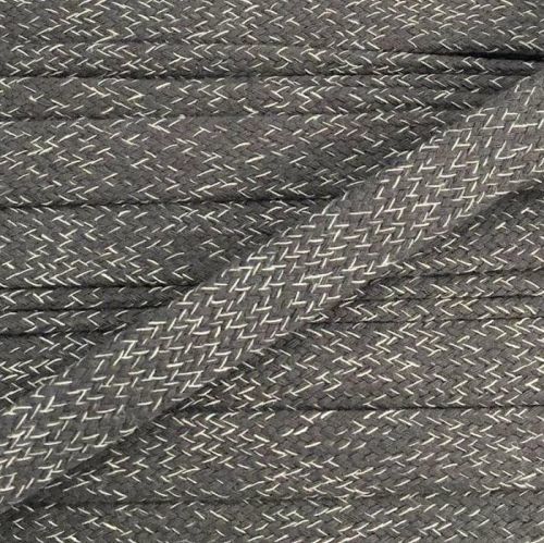 Bavlnená šnúra plochá 20 mm Melir grey