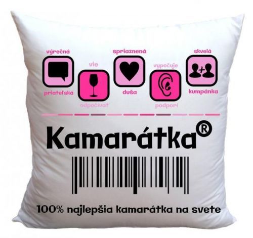 Vankúš Kamarátka 100% (Veľkosť: 40 x 40 cm)
