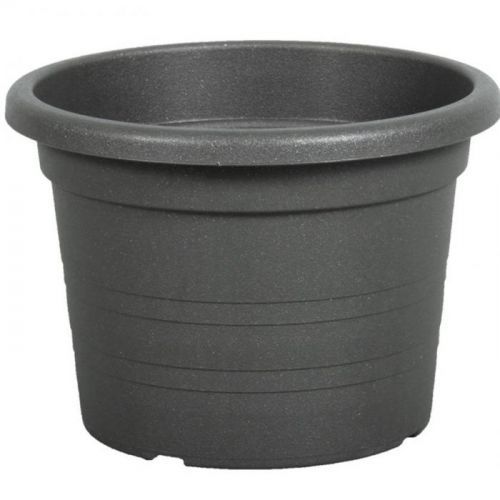 Kvetináč Cilindro  plastový antracitový d30x21cm