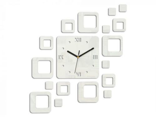 Moderné nástenné hodiny ROMAN WHITE HMCNH010-white