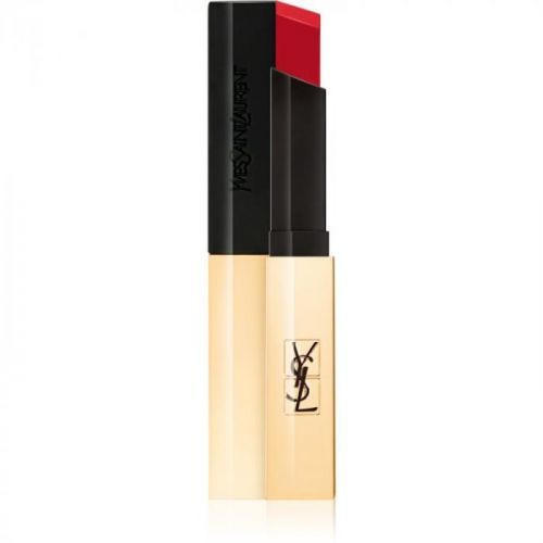 Yves Saint Laurent Rouge Pur Couture The Slim tenký zmatňujúci rúž s koženým efektom odtieň 1 Rouge Extravagant 2,2 g