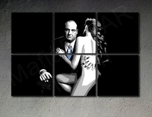 Ručne maľovaný POP Art obraz SOPRANOS 6 dielny  sop2