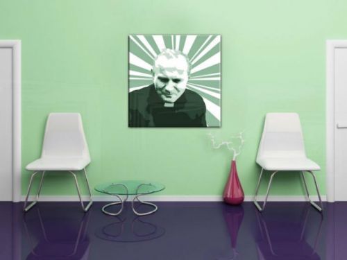 Ručne maľovaný POP Art obraz JÁN PAVOL II.  jp3