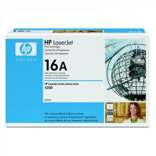 HP originál toner Q7516A, black, 12000str., HP 16A, HP LaserJet 5200, TN, DTN